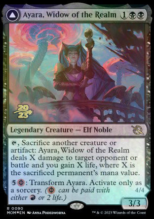 Ayara, Widow of the Realm // Ayara, Furnace Queen [March of the Machine Prerelease Promos] | Pegasus Games WI