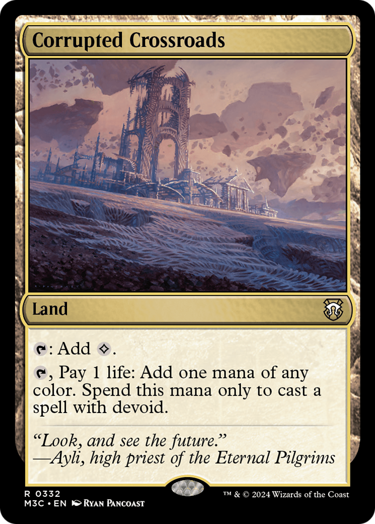 Corrupted Crossroads (Ripple Foil) [Modern Horizons 3 Commander] | Pegasus Games WI