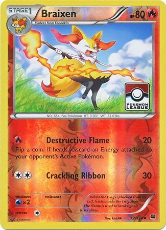 Braixen (12/124) (League Promo) [XY: Fates Collide] | Pegasus Games WI