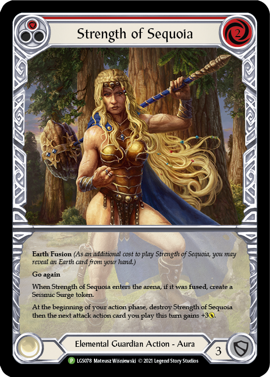 Strength of Sequoia (Red) [LGS078] (Promo)  Rainbow Foil | Pegasus Games WI