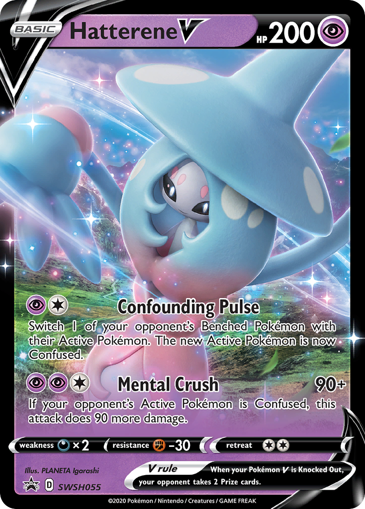 Hatterene V (SWSH055) (Jumbo Card) [Sword & Shield: Black Star Promos] | Pegasus Games WI
