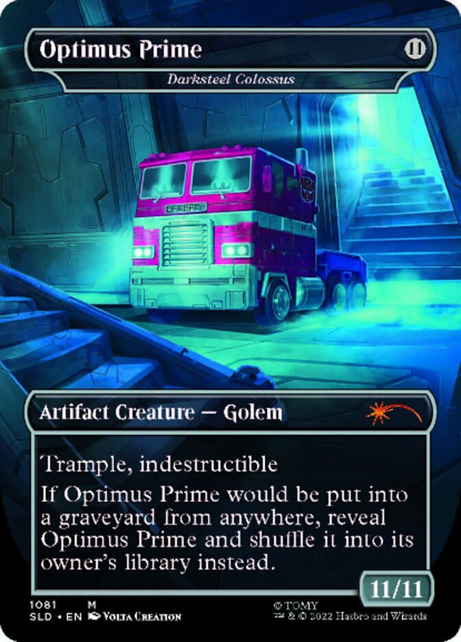 Darksteel Colossus - Optimus Prime (Borderless) [Secret Lair Drop Series] | Pegasus Games WI