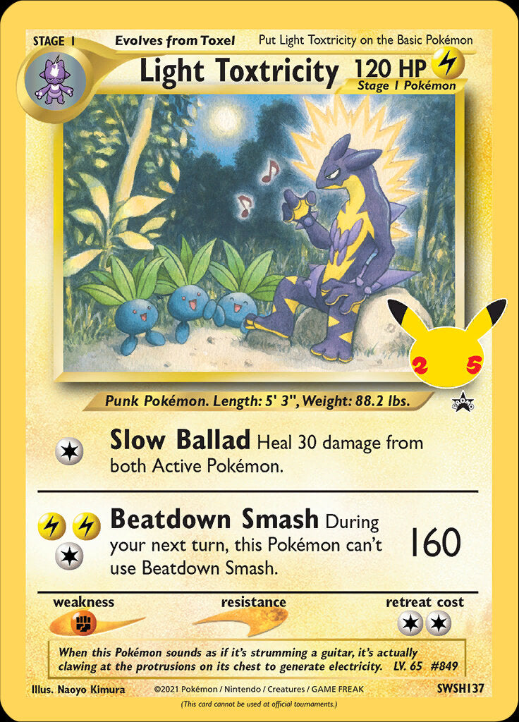 Light Toxtricity (SWSH137) (Jumbo Card) [Sword & Shield: Black Star Promos] | Pegasus Games WI