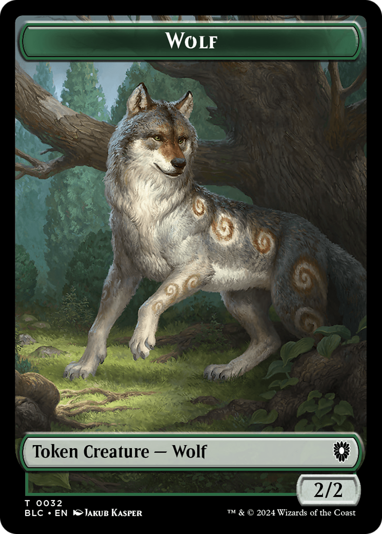 Goat // Wolf (032) Double-Sided Token [Bloomburrow Commander Tokens] | Pegasus Games WI