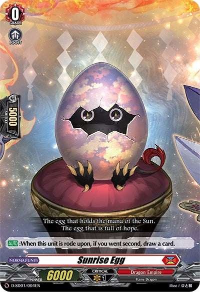Sunrise Egg (D-SD01/004EN) [Yu-yu Kondo: Holy Dragon] | Pegasus Games WI