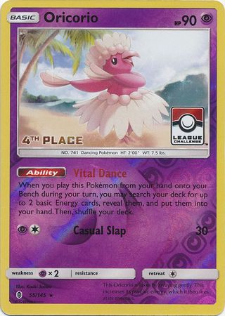 Oricorio (55/145) (League Promo 4th Place) [Sun & Moon: Guardians Rising] | Pegasus Games WI