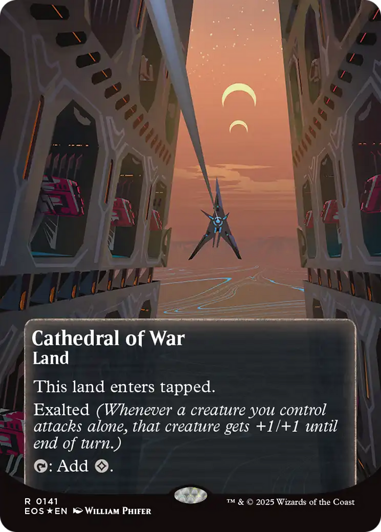 Cathedral of War (0141) (Borderless) (Galaxy Foil) [Edge of Eternities: Stellar Sights] | Pegasus Games WI
