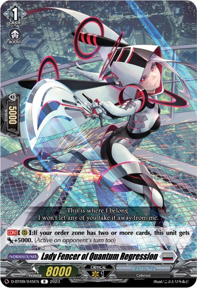 Lady Fencer of Quantum Regression (D-BT09/045EN) [Dragontree Invasion] | Pegasus Games WI