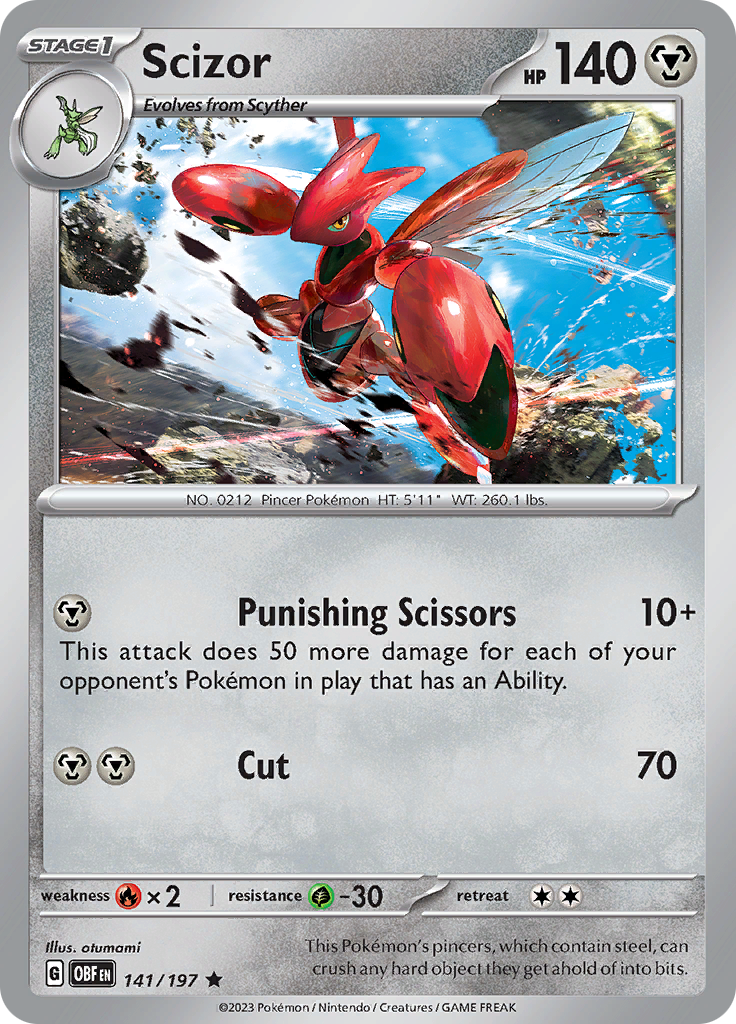 Scizor (141/197) [Scarlet & Violet: Obsidian Flames] | Pegasus Games WI