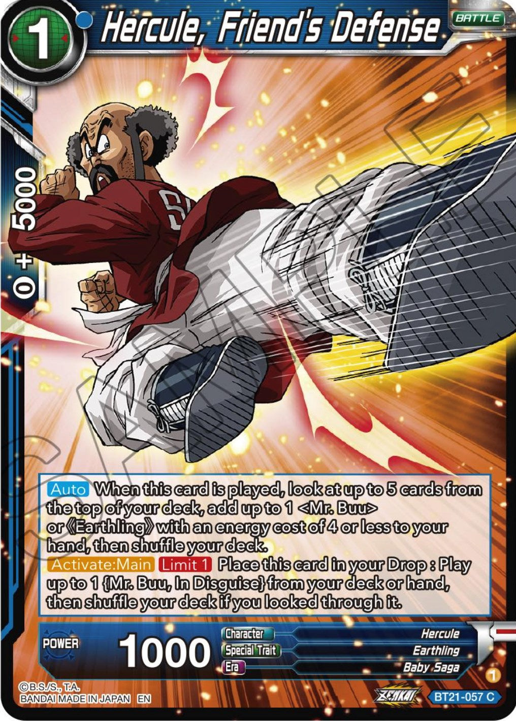 Hercule, Friend's Defense (BT21-057) [Wild Resurgence] | Pegasus Games WI