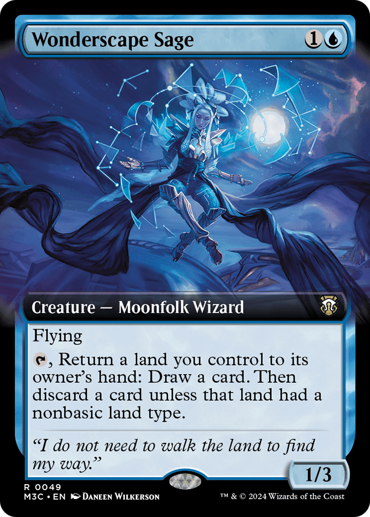 Wonderscape Sage (Extended Art) [Modern Horizons 3 Commander] | Pegasus Games WI