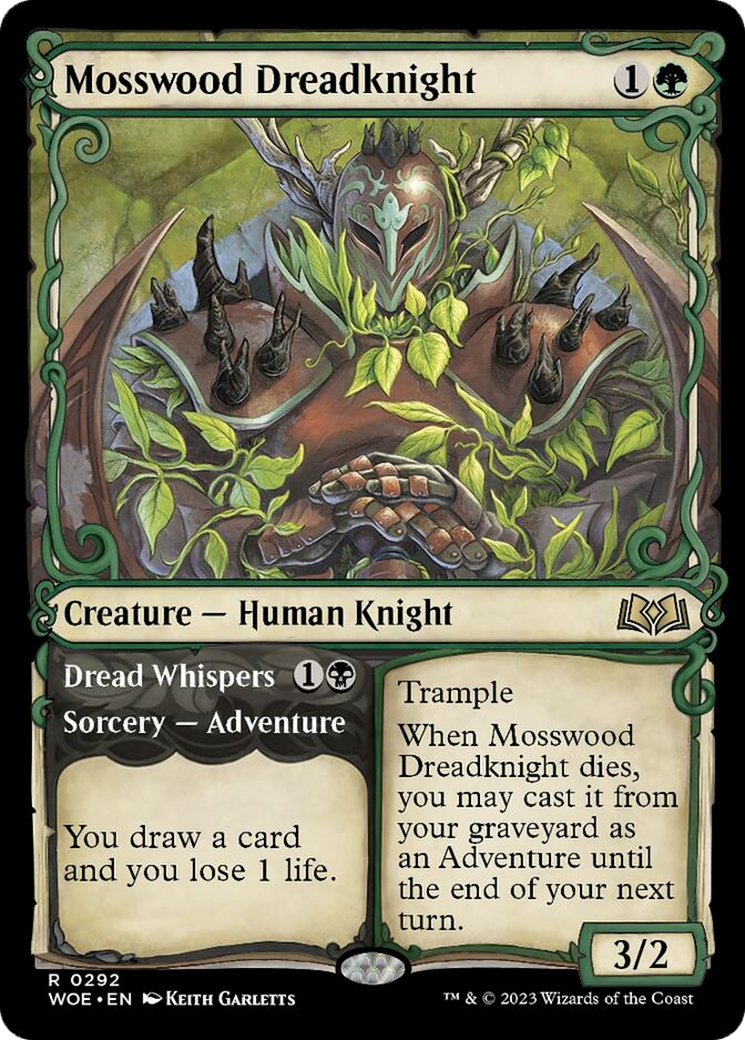 Mosswood Dreadknight // Dread Whispers (Showcase) [Wilds of Eldraine] | Pegasus Games WI