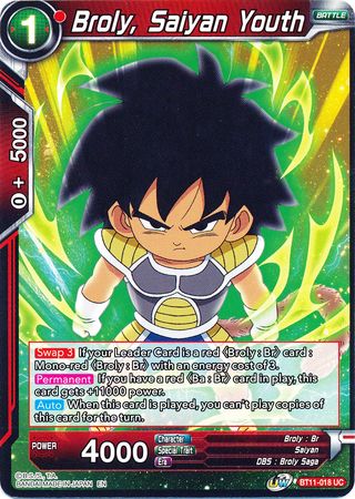 Broly, Saiyan Youth (BT11-018) [Vermilion Bloodline] | Pegasus Games WI