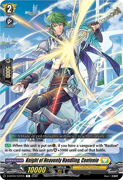 Knight of Heavenly Handling, Contenio (D-BT04/101EN) [Awakening of Chakrabarthi] | Pegasus Games WI