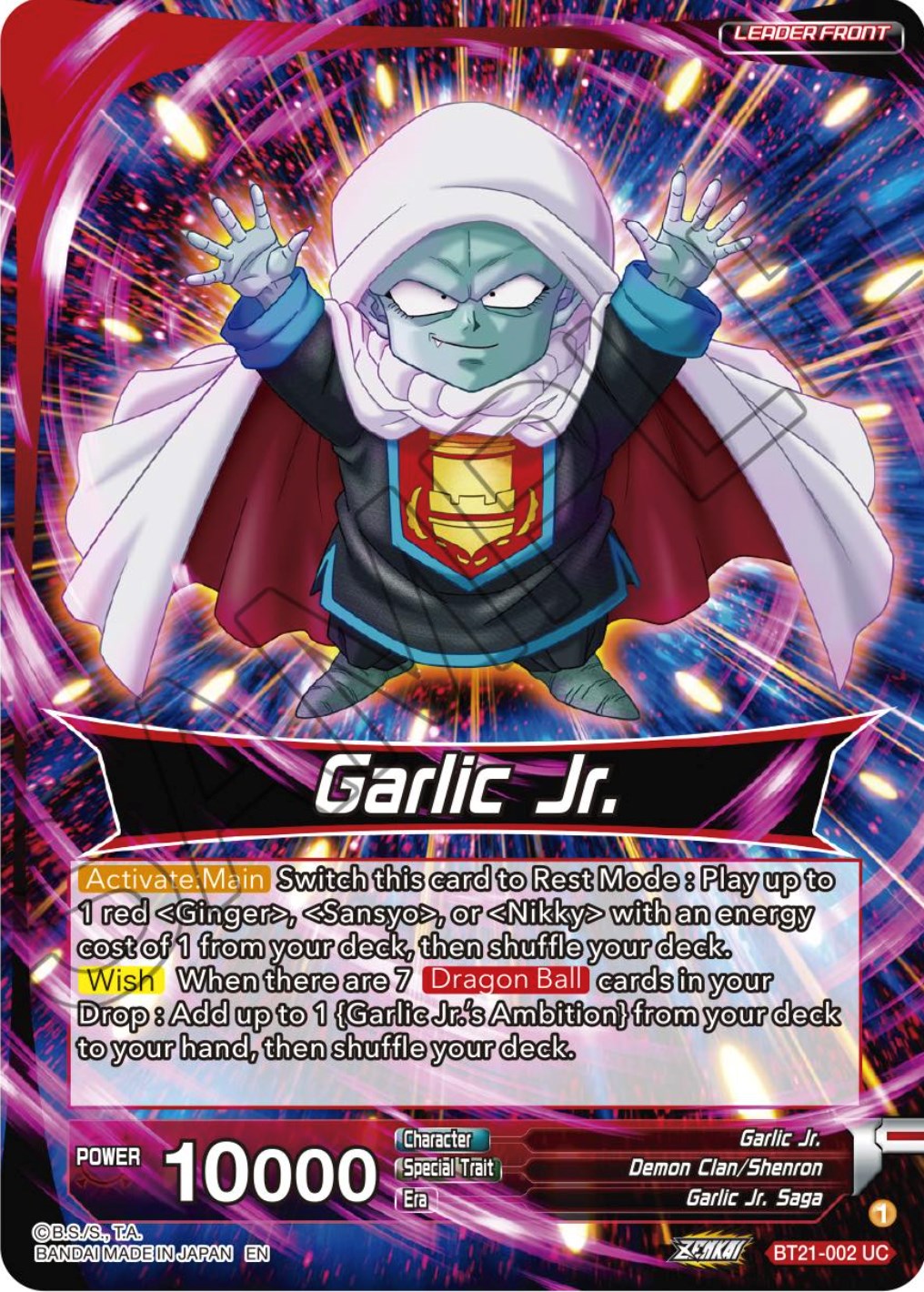 Garlic Jr. // Garlic Jr., Immortal Being (BT21-002) [Wild Resurgence] | Pegasus Games WI