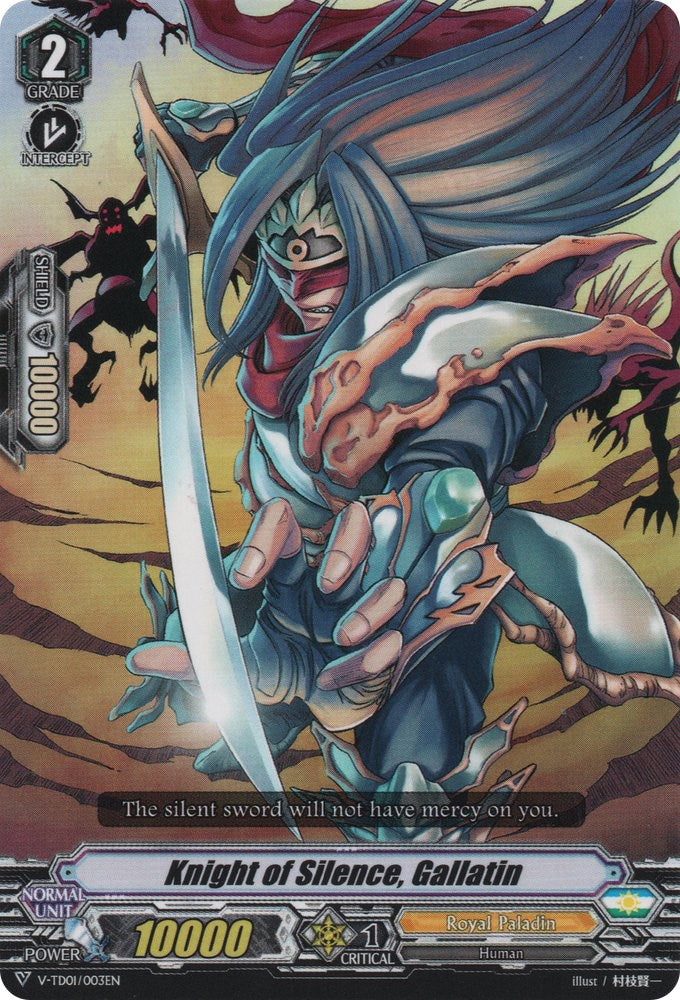 Knight of Silence, Gallatin (V-TD01/003EN) [Aichi Sendou] | Pegasus Games WI