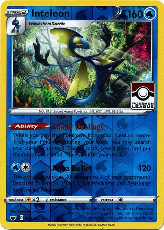 Inteleon (058/202) (League Promo) [Sword & Shield: Base Set] | Pegasus Games WI