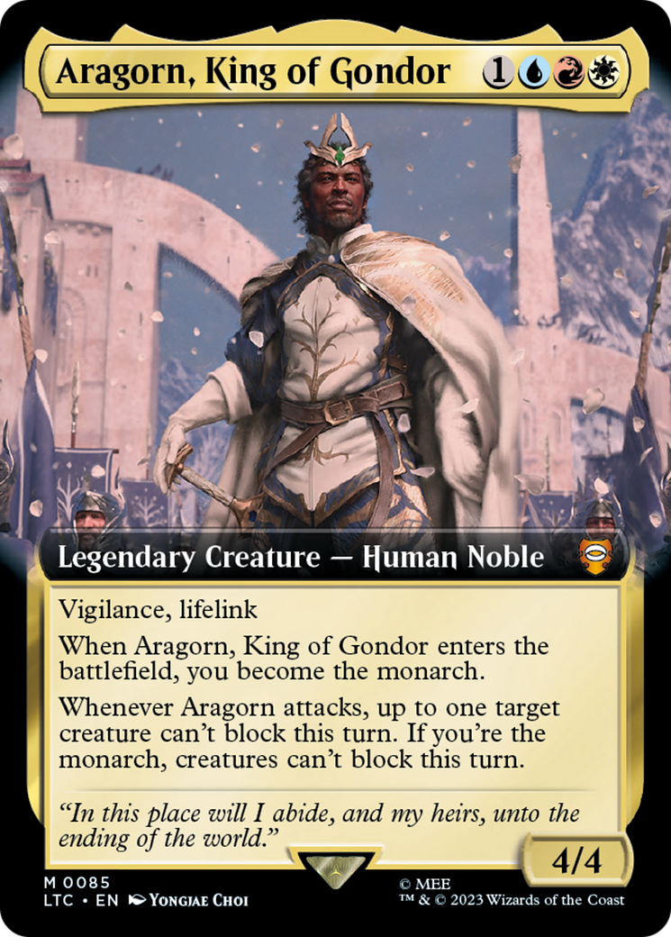 Aragorn, King of Gondor (Extended Art) [The Lord of the Rings: Tales of Middle-Earth Commander] | Pegasus Games WI