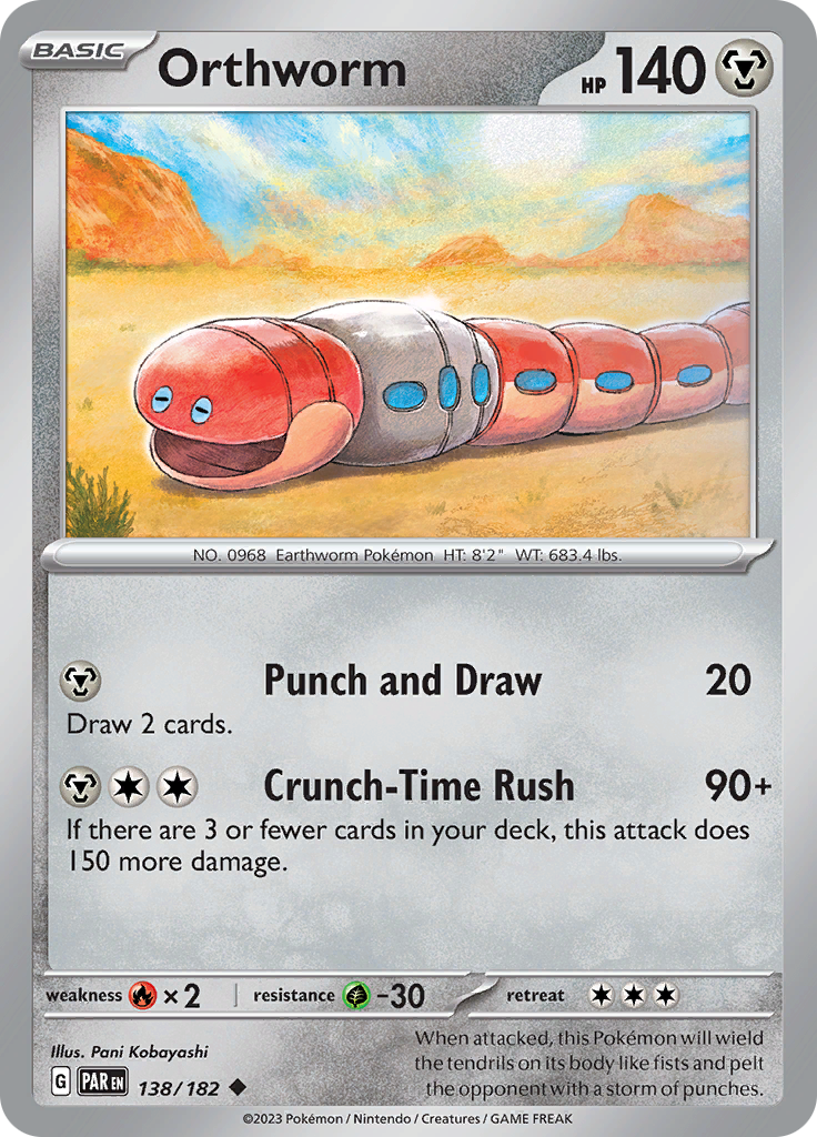 Orthworm (138/182) [Scarlet & Violet: Paradox Rift] | Pegasus Games WI