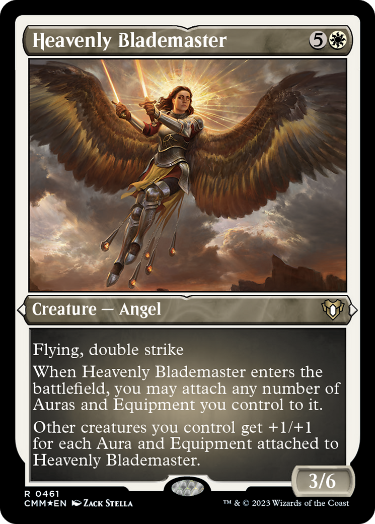 Heavenly Blademaster (Foil Etched) [Commander Masters] | Pegasus Games WI