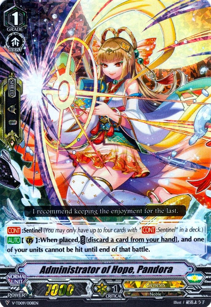 Administrator of Hope, Pandora (Parallel Foil) (V-TD09/008EN) [Shinemon Nitta] | Pegasus Games WI