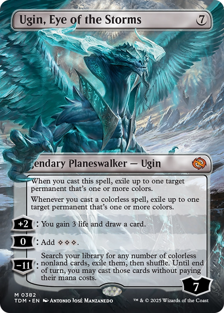 Ugin, Eye of the Storms (Borderless) [Tarkir: Dragonstorm] | Pegasus Games WI