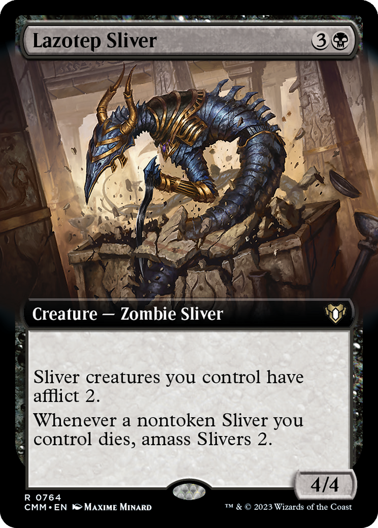 Lazotep Sliver (Extended Art) [Commander Masters] | Pegasus Games WI