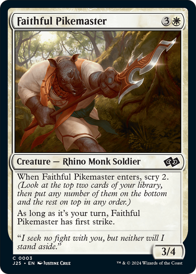 Faithful Pikemaster [Foundations Jumpstart] | Pegasus Games WI