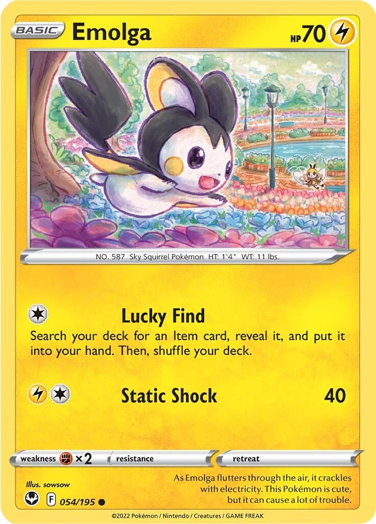 Emolga (054/195) [Sword & Shield: Silver Tempest] | Pegasus Games WI