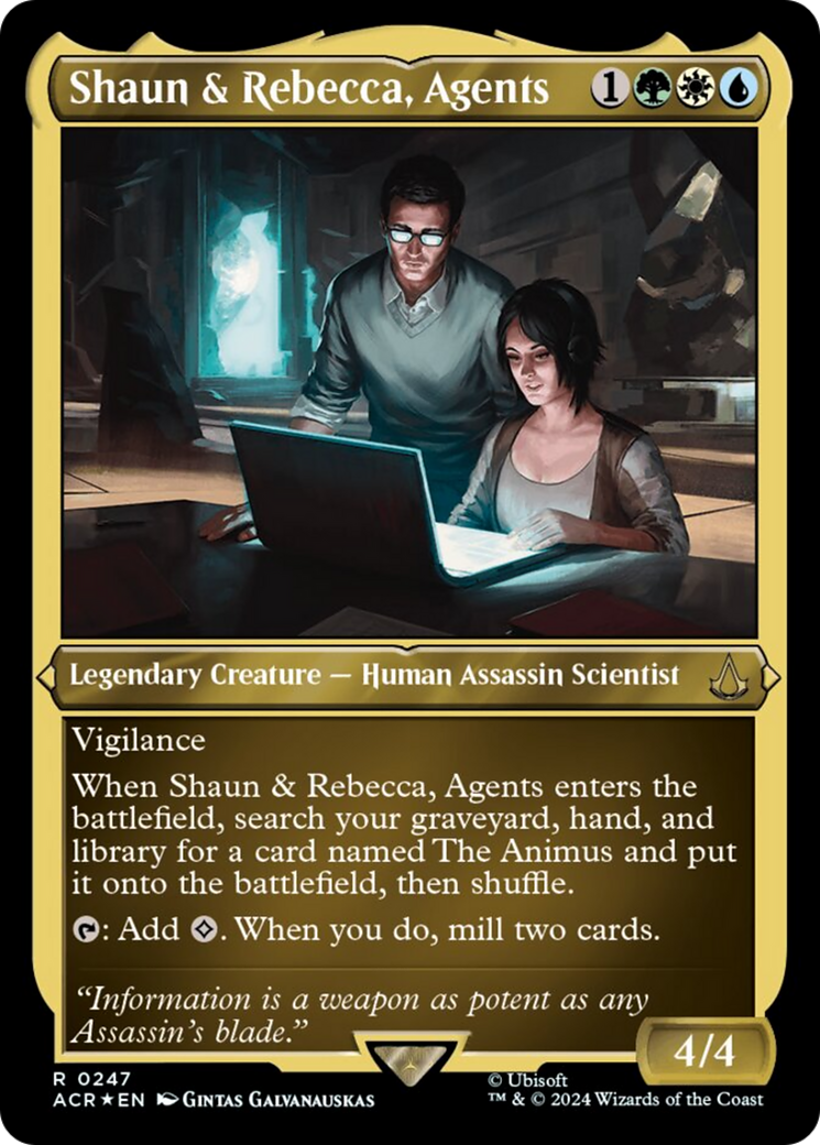 Shaun & Rebecca, Agents (Foil Etched) [Assassin's Creed] | Pegasus Games WI