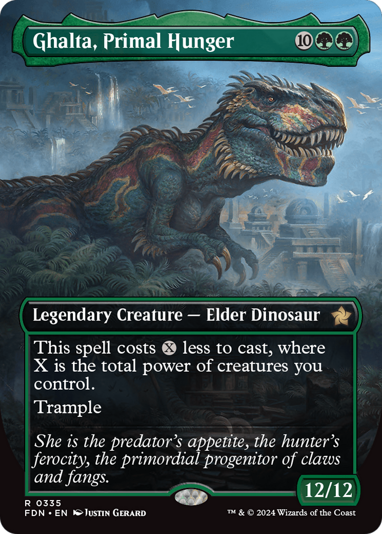 Ghalta, Primal Hunger (Borderless) [Foundations] | Pegasus Games WI