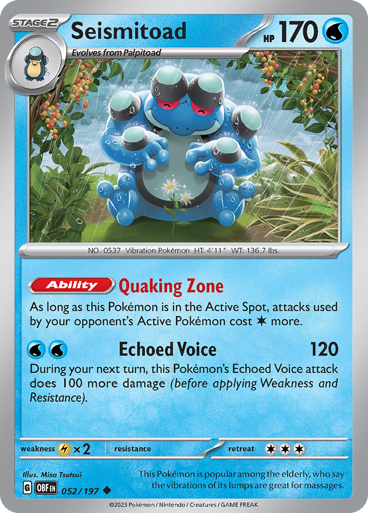 Seismitoad (052/197) [Scarlet & Violet: Obsidian Flames] | Pegasus Games WI