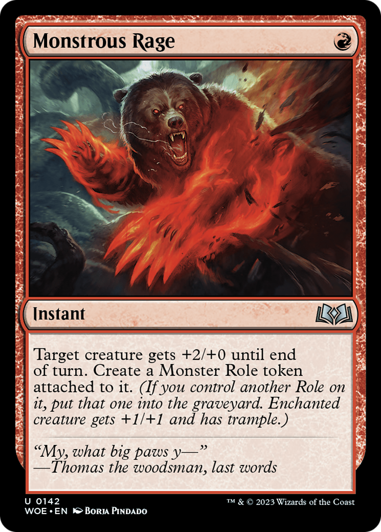 Monstrous Rage [Wilds of Eldraine] | Pegasus Games WI
