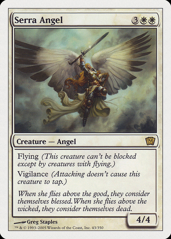 Serra Angel (9th Edition) [Oversize Cards] | Pegasus Games WI