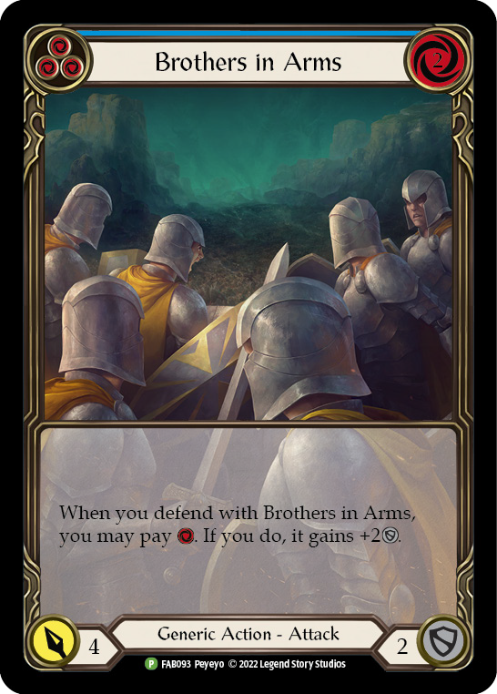 Brothers in Arms (Blue) [FAB093] (Promo)  Rainbow Foil | Pegasus Games WI