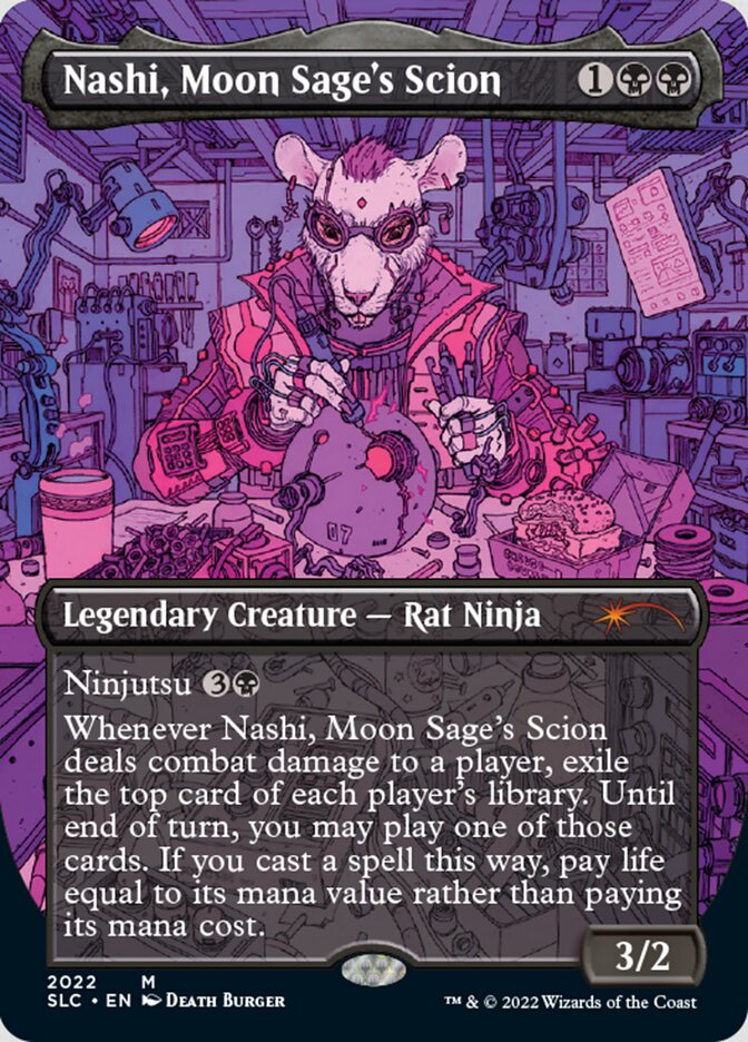 Nashi, Moon Sage's Scion (Borderless) [Secret Lair Countdown Kit] | Pegasus Games WI
