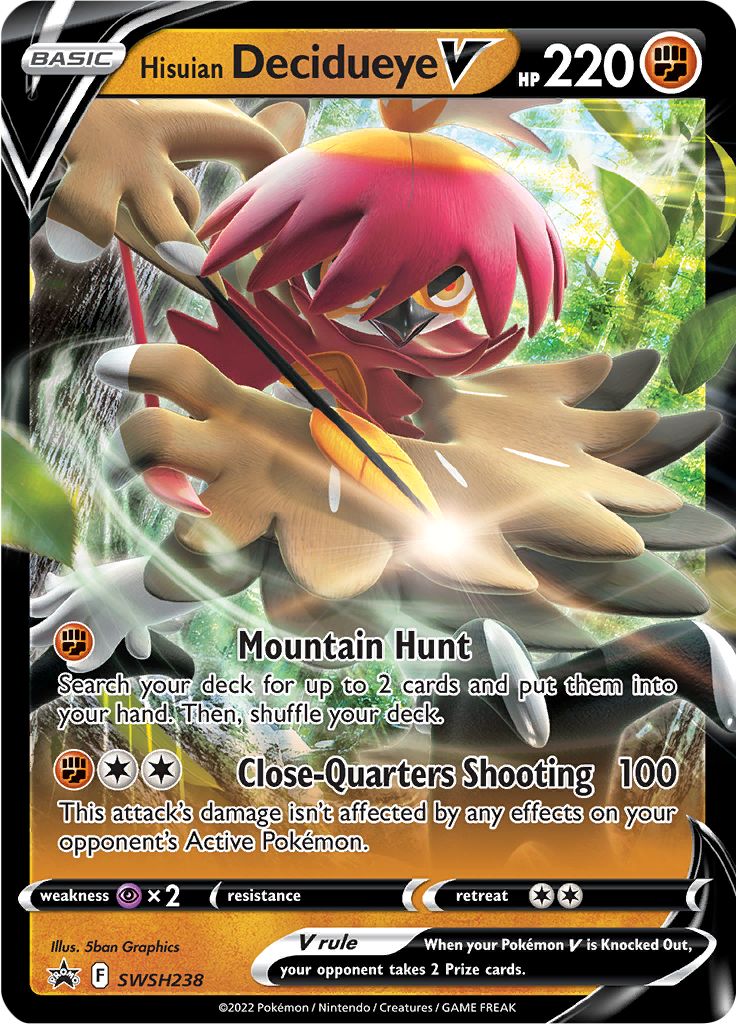 Hisuian Decidueye V (SWSH238) [Sword & Shield: Black Star Promos] | Pegasus Games WI