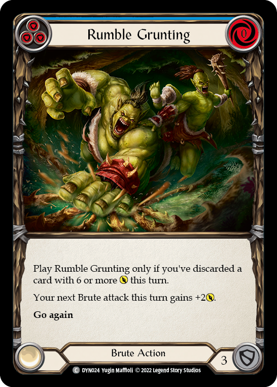 Rumble Grunting (Blue) [DYN024] (Dynasty)  Rainbow Foil | Pegasus Games WI