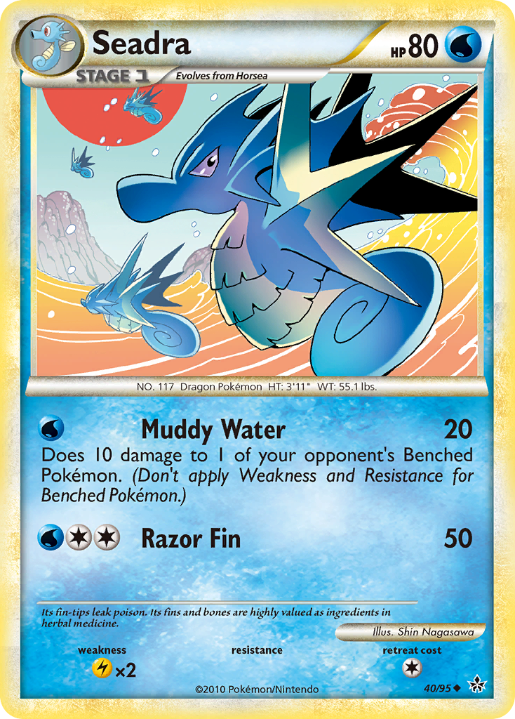 Seadra (40/95) [HeartGold & SoulSilver: Unleashed] | Pegasus Games WI