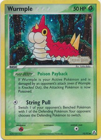 Wurmple (70/92) (Stamped) [EX: Legend Maker] | Pegasus Games WI