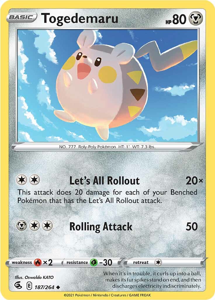 Togedemaru (187/264) [Sword & Shield: Fusion Strike] | Pegasus Games WI