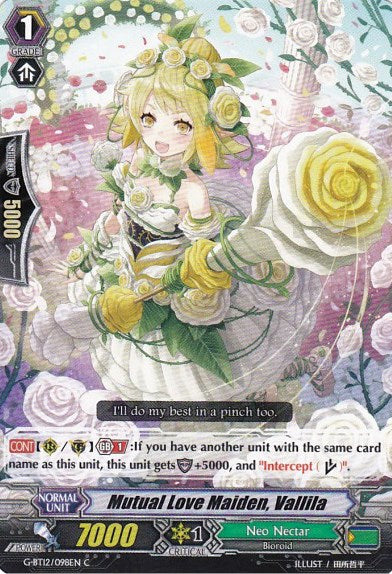 Mutual Love Maiden, Vallila (G-BT12/098EN) [Dragon King's Awakening] | Pegasus Games WI