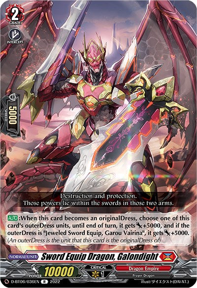 Sword Equip Dragon, Galondight (D-BT06/036EN) [Blazing Dragon Reborn] | Pegasus Games WI