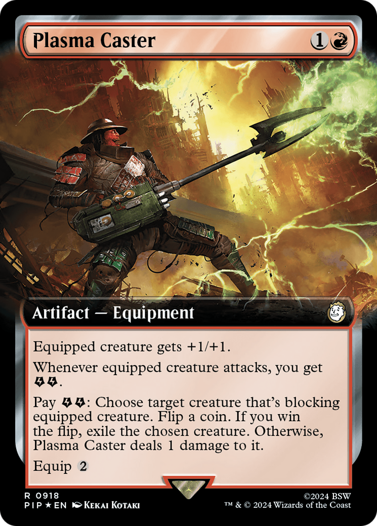 Plasma Caster (Extended Art) (Surge Foil) [Fallout] | Pegasus Games WI