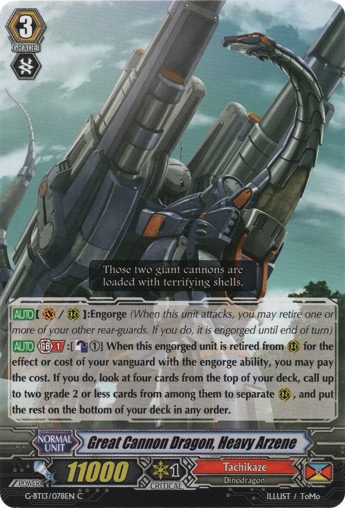 Great Cannon Dragon, Heavy Arzene (G-BT13/078EN) [Ultimate Stride] | Pegasus Games WI
