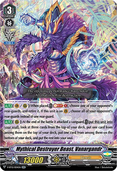 Mythical Destroyer Beast, Vanargandr (V-BT12/024EN) [Divine Lightning Radiance] | Pegasus Games WI