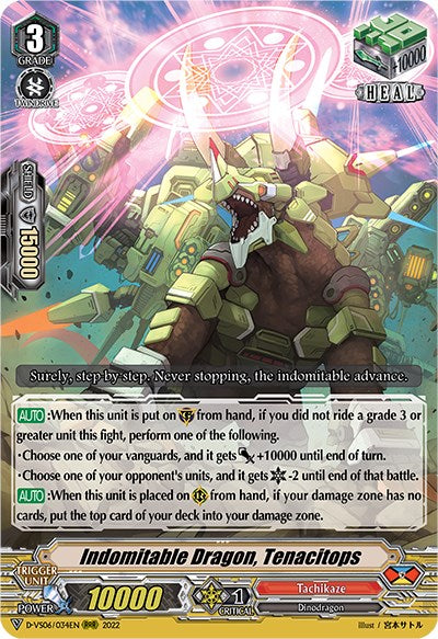 Indomitable Dragon, Tenacitops (D-VS06/034EN) [V Clan Collection Vol.6] | Pegasus Games WI