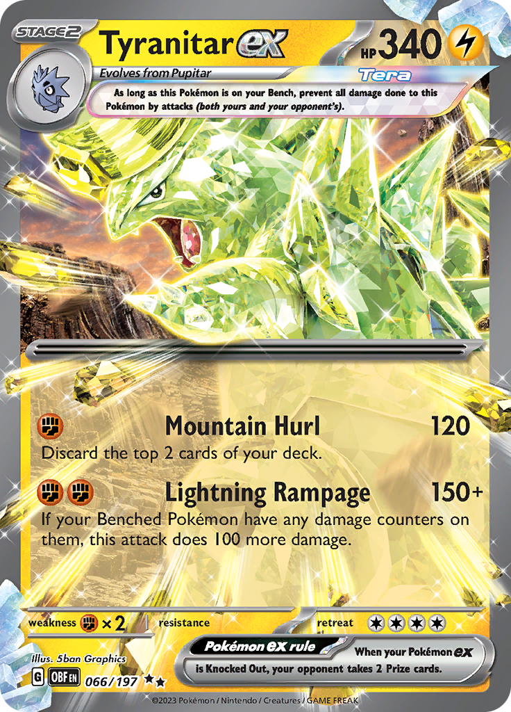 Tyranitar ex (066/197) [Scarlet & Violet: Obsidian Flames] | Pegasus Games WI