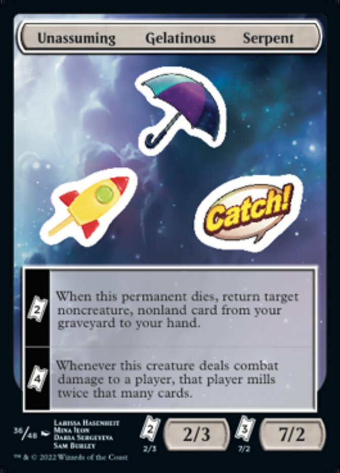 Unassuming Gelatinous Serpent [Unfinity Stickers] | Pegasus Games WI