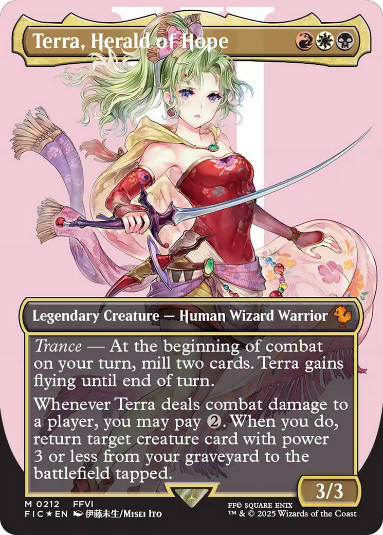 Terra, Herald of Hope (Borderless) (Surge Foil) [FINAL FANTASY Commander] | Pegasus Games WI